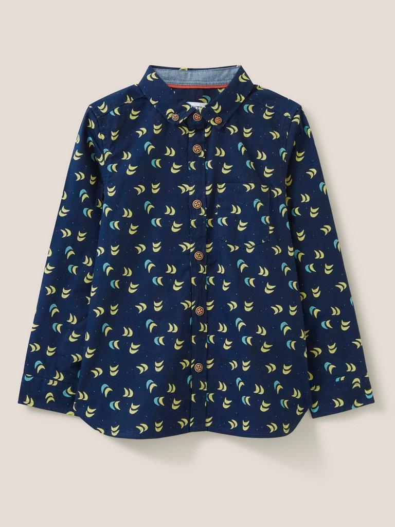 Moon Printed Shirt in NAVY PR - FLAT FRONT