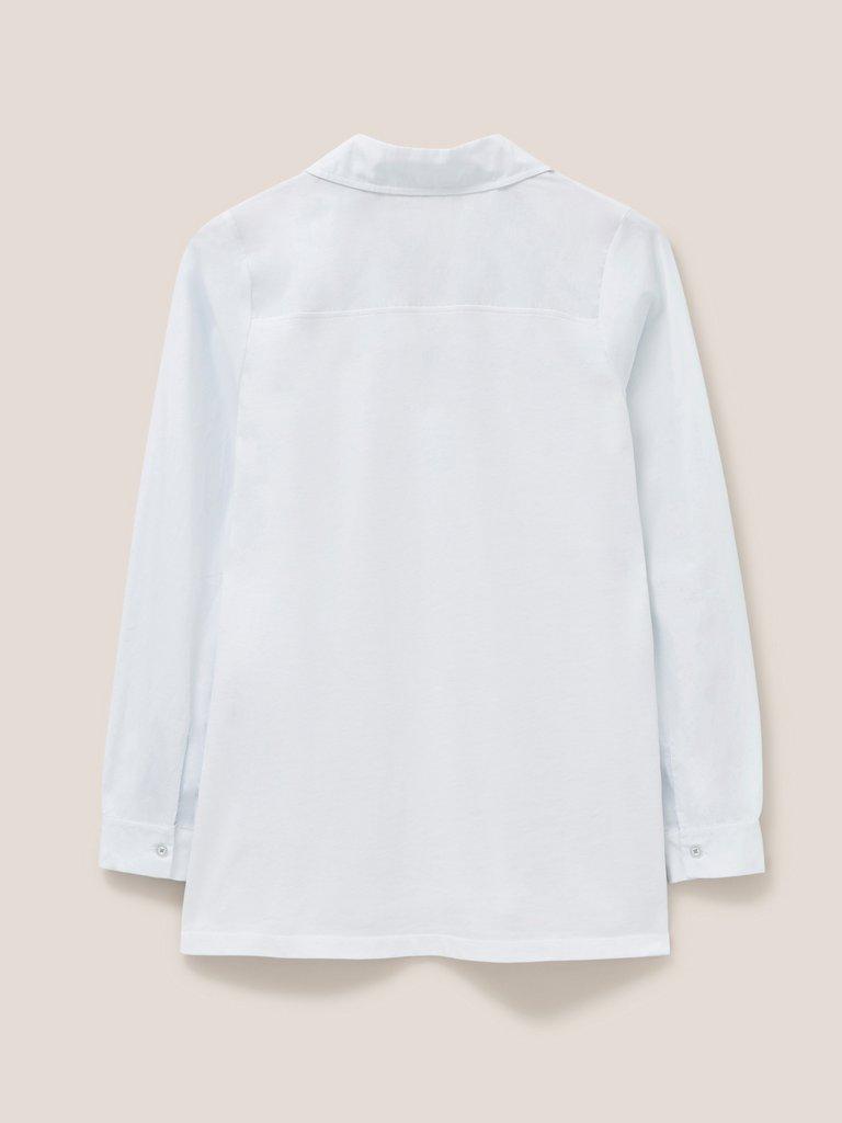 Fran Shirt in BRIL WHITE - FLAT BACK