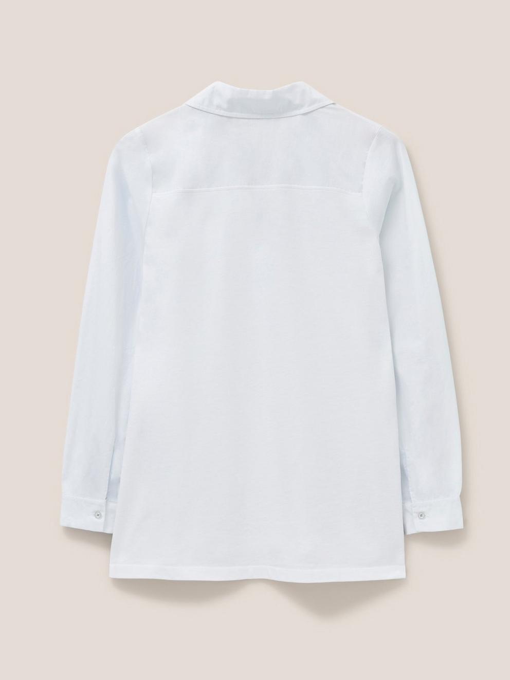 Fran Shirt in BRIL WHITE - FLAT BACK