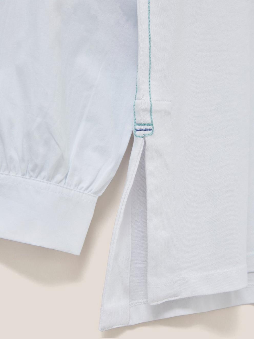 Fran Shirt in BRIL WHITE - FLAT DETAIL