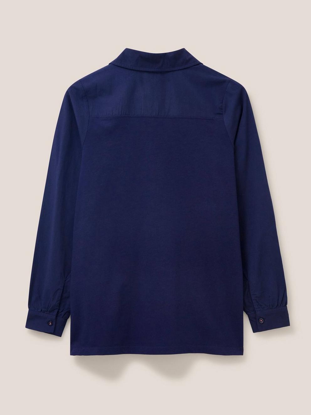 Fran Shirt in FR NAVY - FLAT BACK