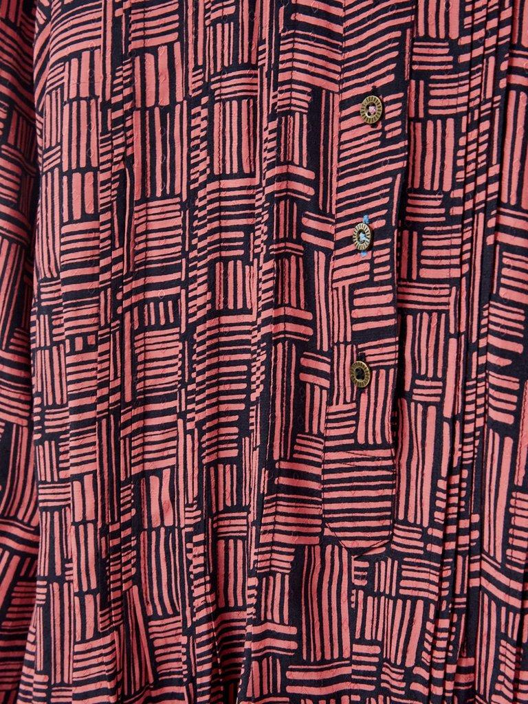Georgie Shirt Tunic in NAVY MULTI - FLAT DETAIL