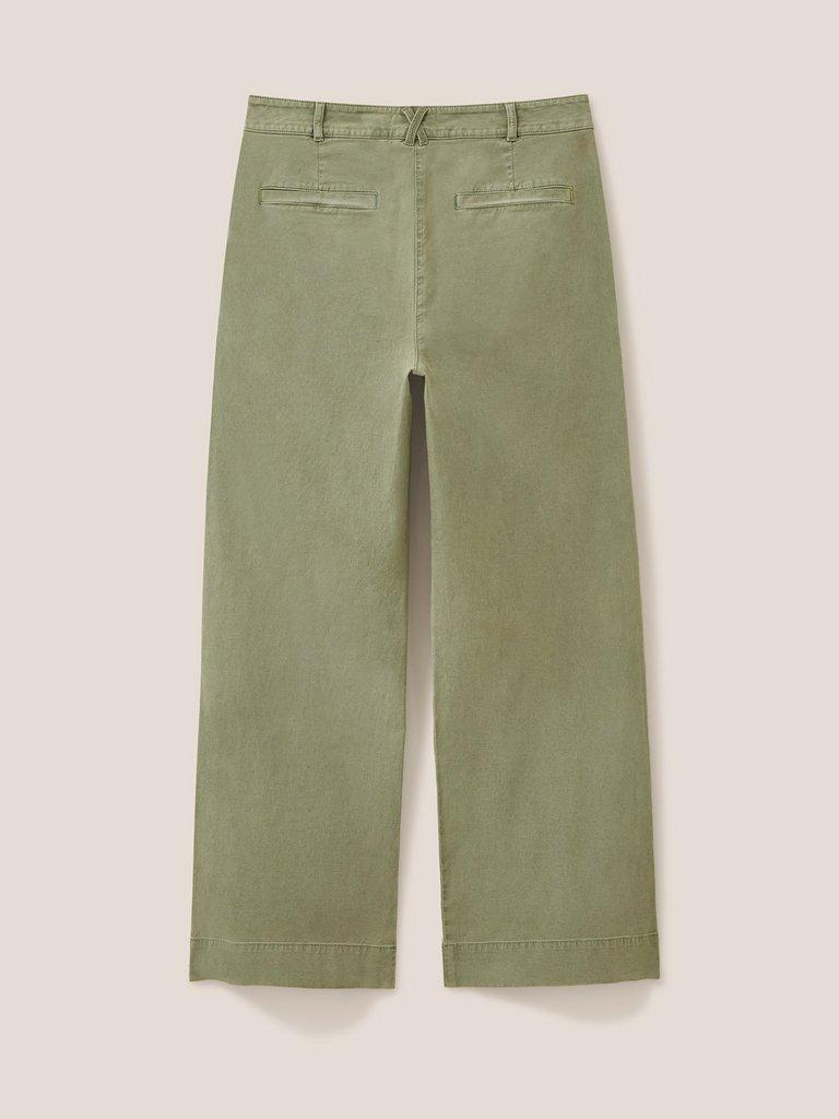 Twister Wide Leg Chino in MID GREEN - FLAT BACK