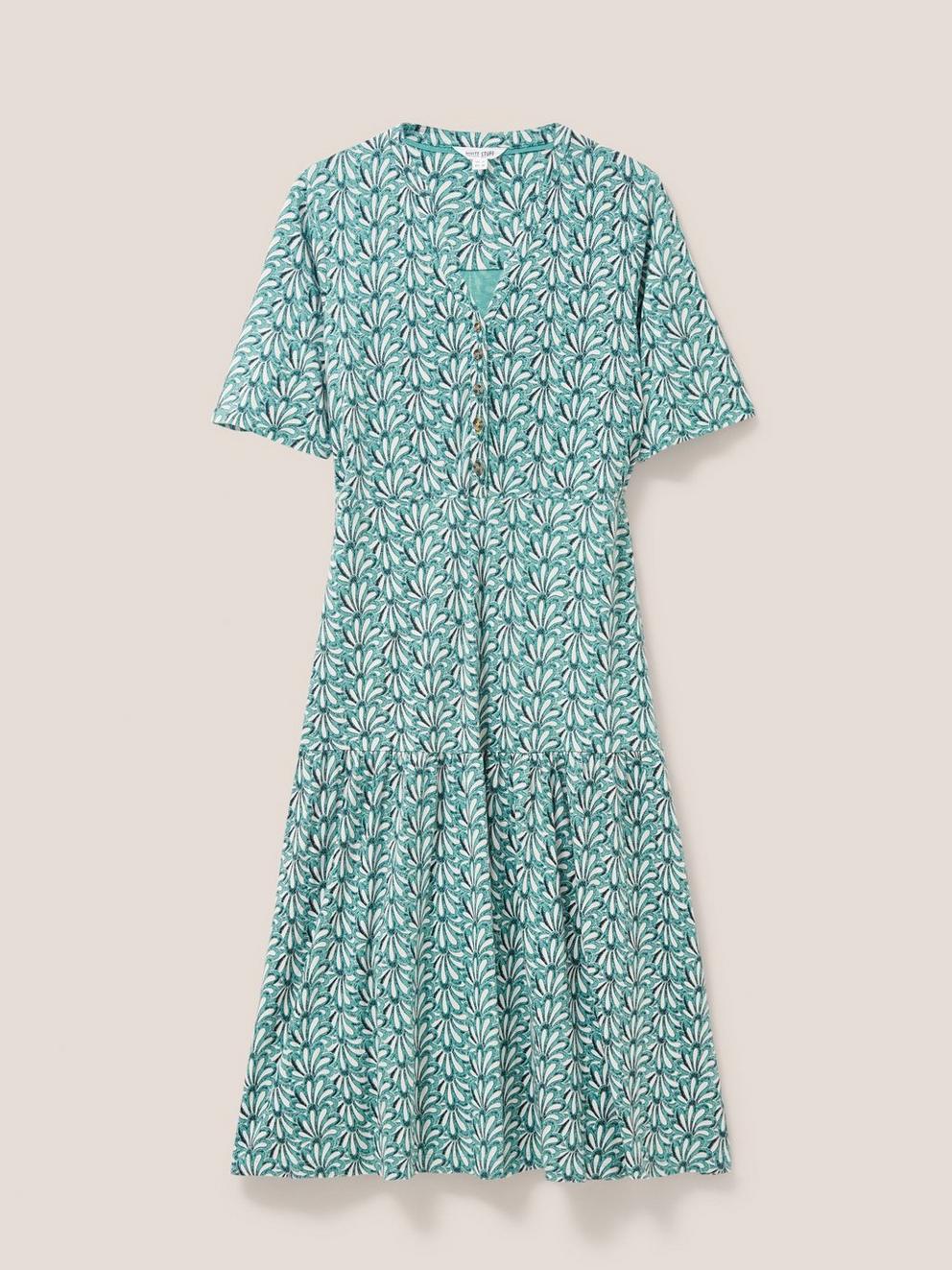 Sabina Midi Dress in TEAL PR - FLAT FRONT