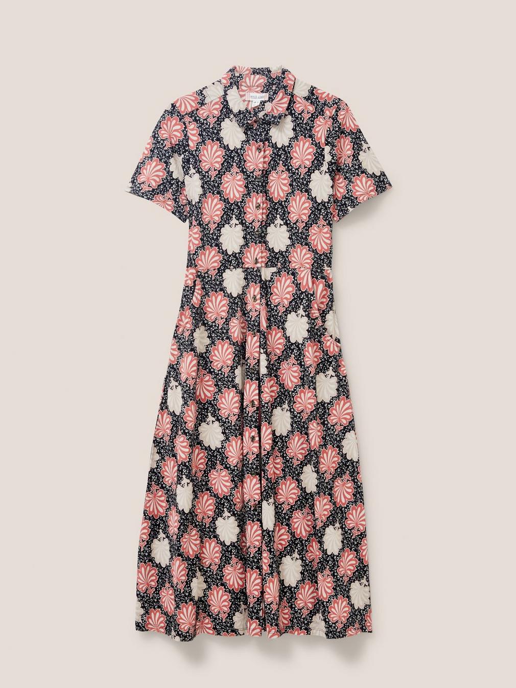 Rua Shirt Dress Jersey in PINK MLT - FLAT FRONT