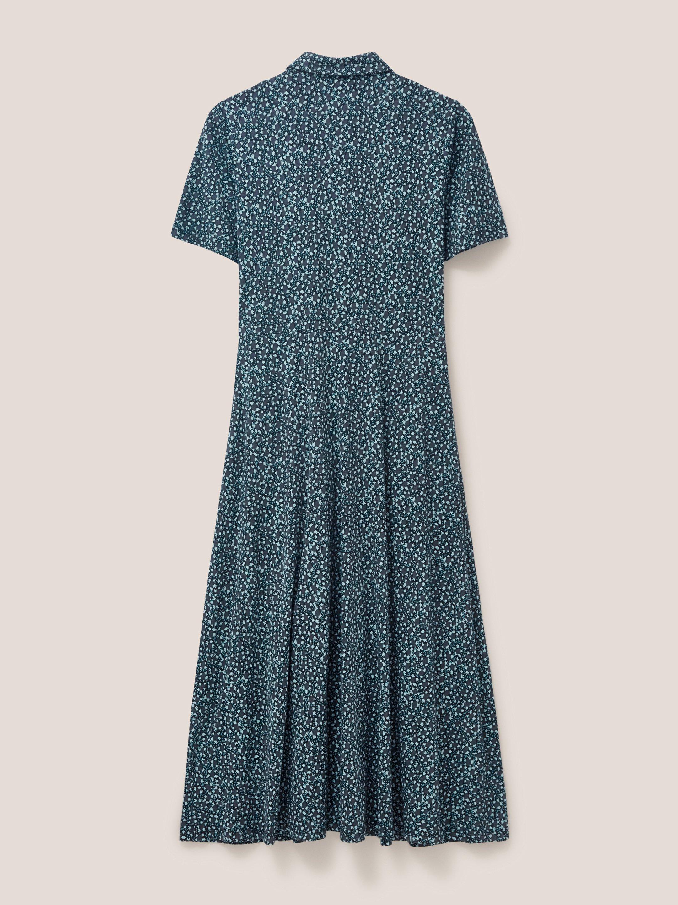 Rua Shirt Dress Jersey in TEAL MULTI | White Stuff