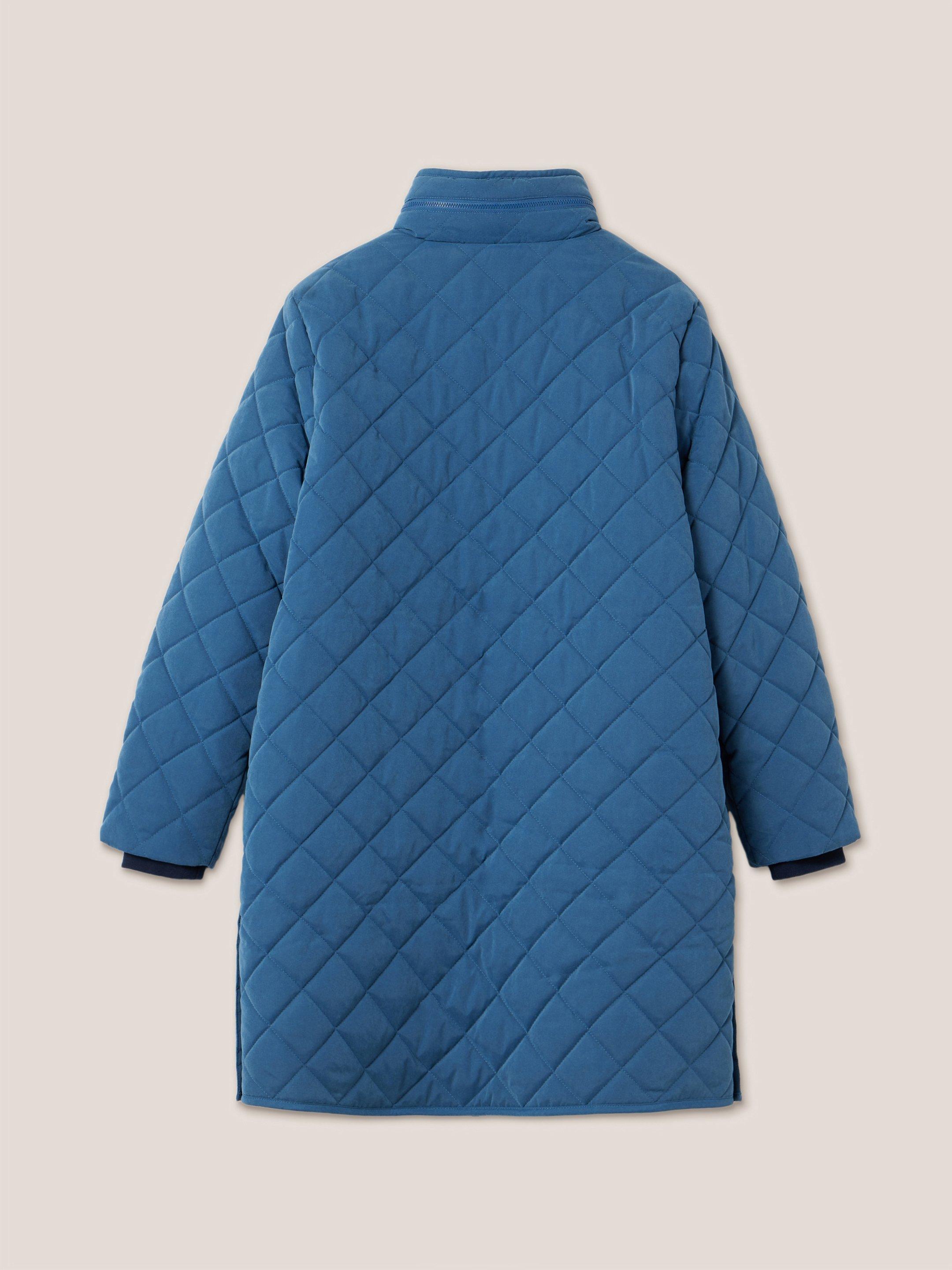 Luckie Coat in MID BLUE - FLAT BACK