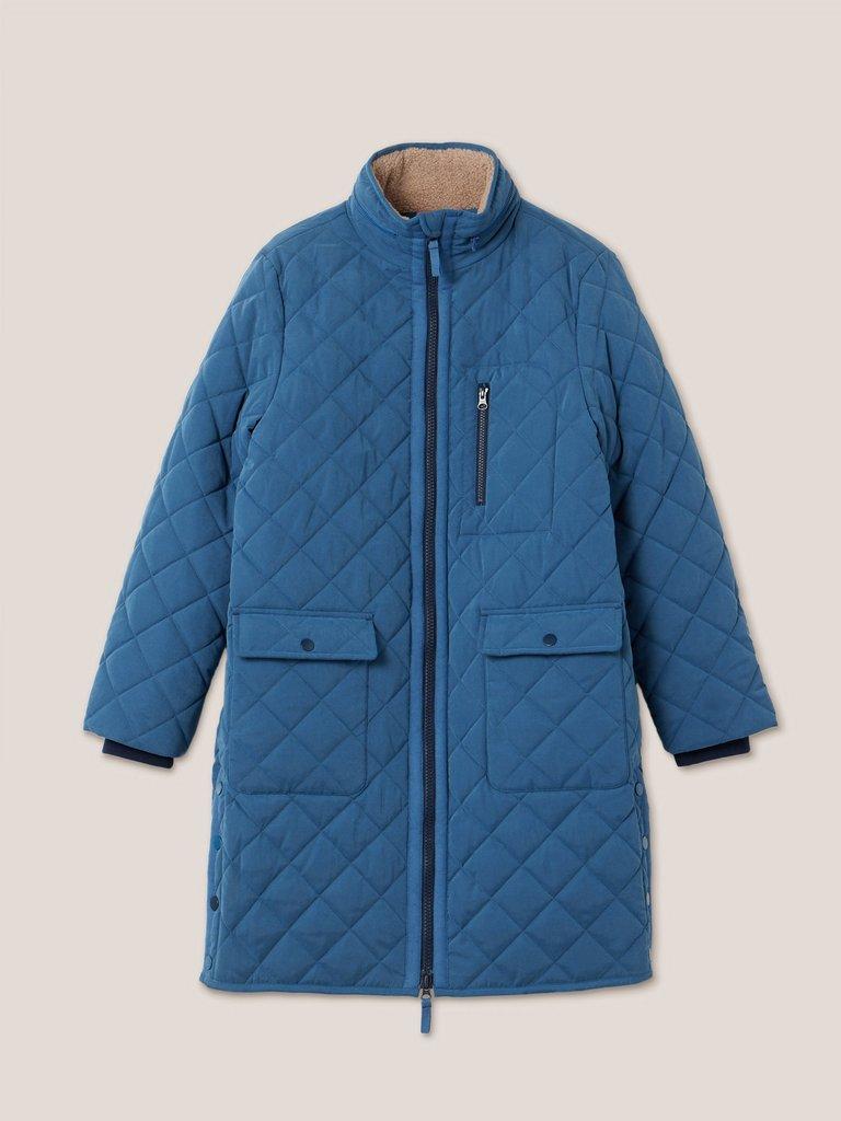 Luckie Coat in MID BLUE - FLAT FRONT