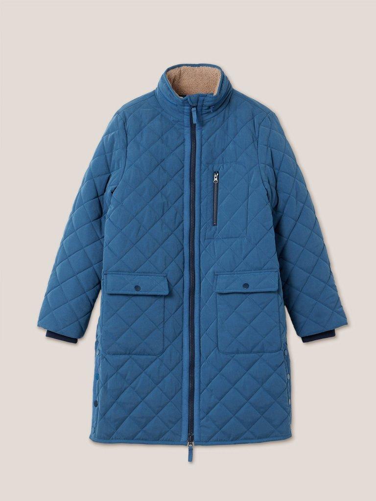 Luckie Coat in MID BLUE White Stuff