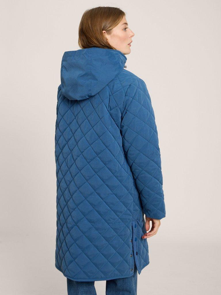 Luckie Coat in MID BLUE - MODEL BACK