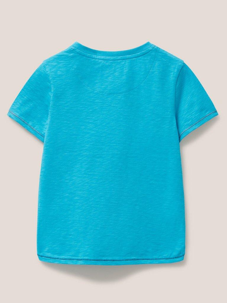Mountain Line SS Tee in MID TEAL - FLAT BACK