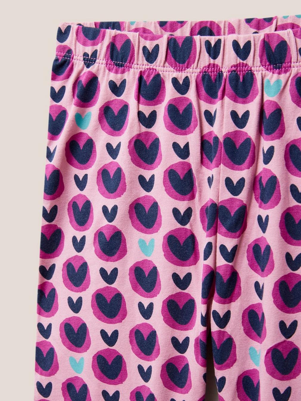 Heart Printed Legging in PINK PR - FLAT DETAIL