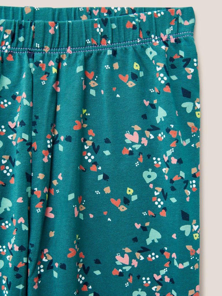 Dotty Printed Legging in TEAL PR - FLAT DETAIL