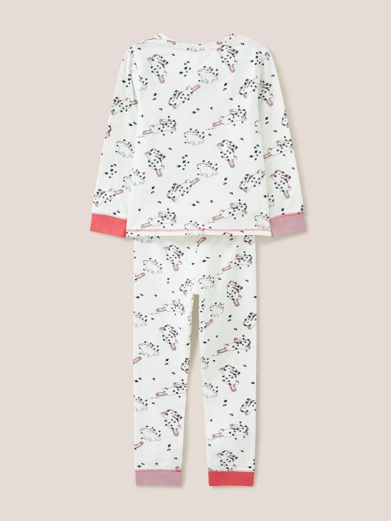 Bunny Printed PJ Set in PINK PR - FLAT BACK