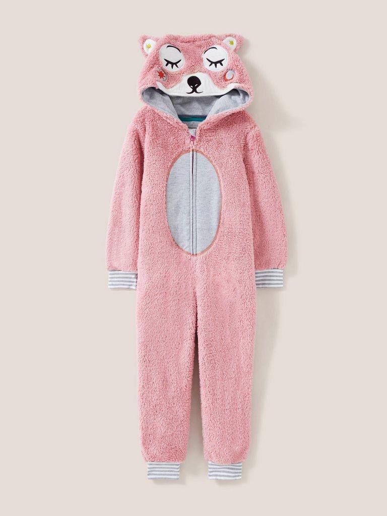 Squirrel Onesie in LIGHT PINK White Stuff