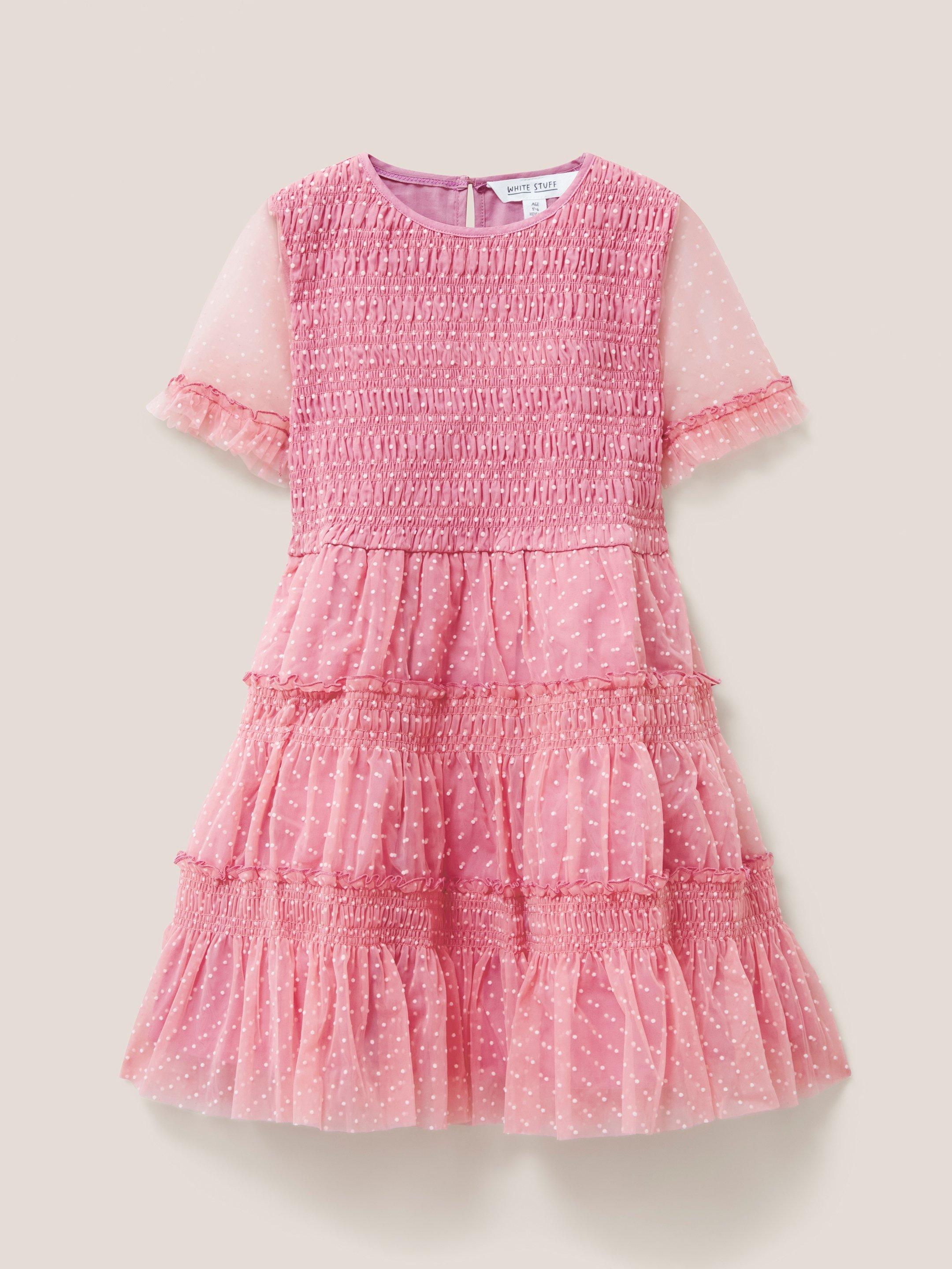 Tuelle Party Dress in DUS PINK - FLAT FRONT