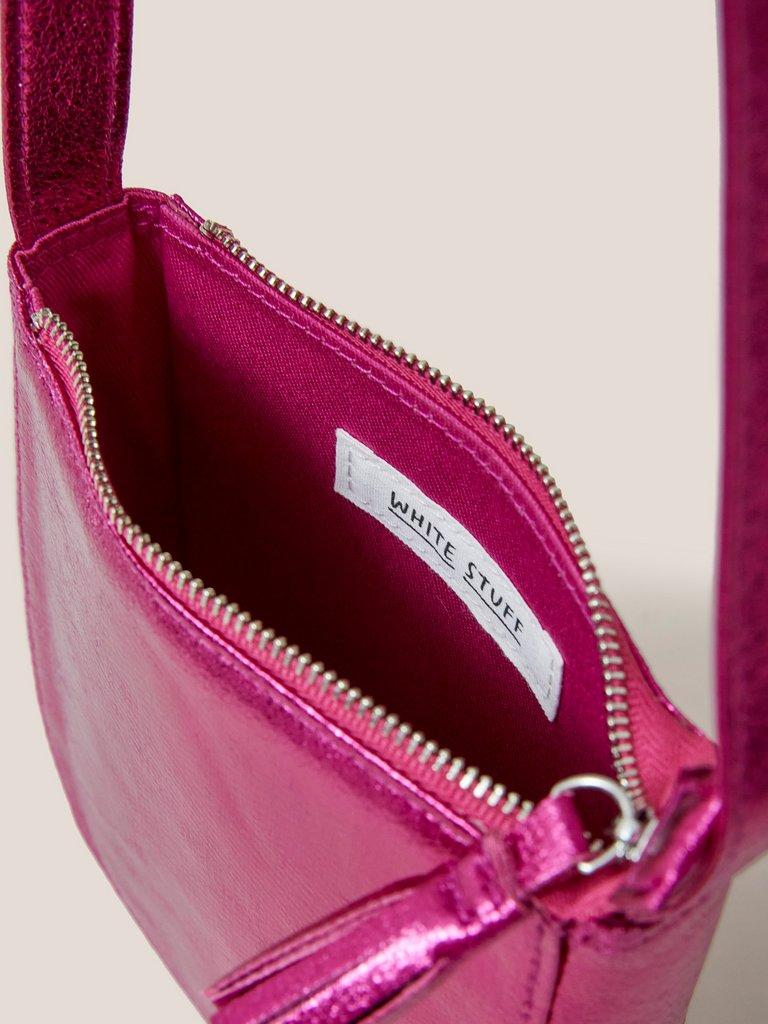 Metallic Bag  in BRT PINK - FLAT DETAIL