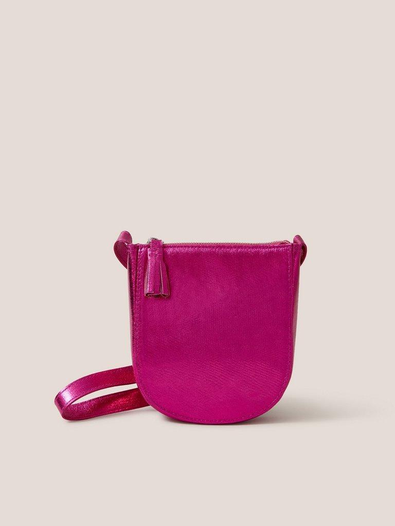 Metallic Bag  in BRT PINK - FLAT FRONT