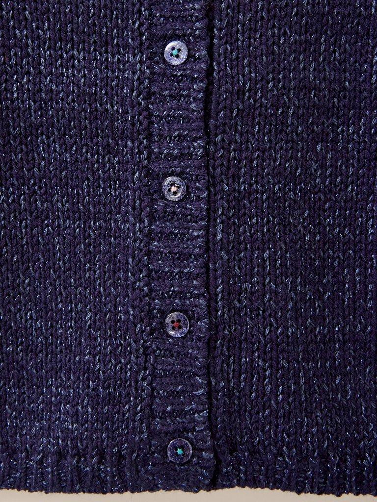 Sparkle Knit Cardigan in DARK NAVY - FLAT DETAIL