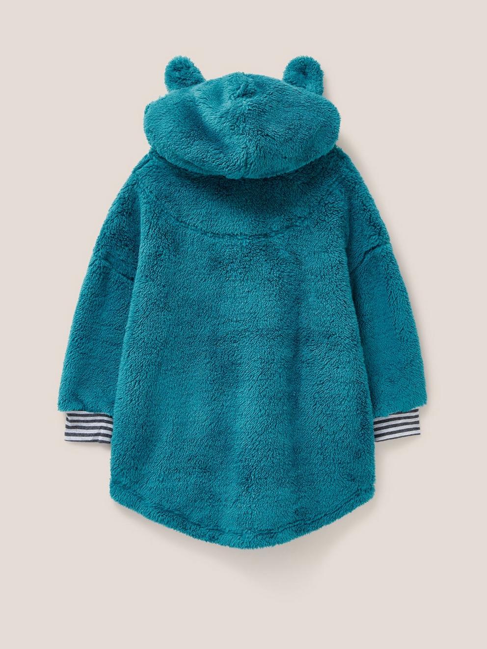 Cosy Hoodie in MID TEAL - FLAT BACK