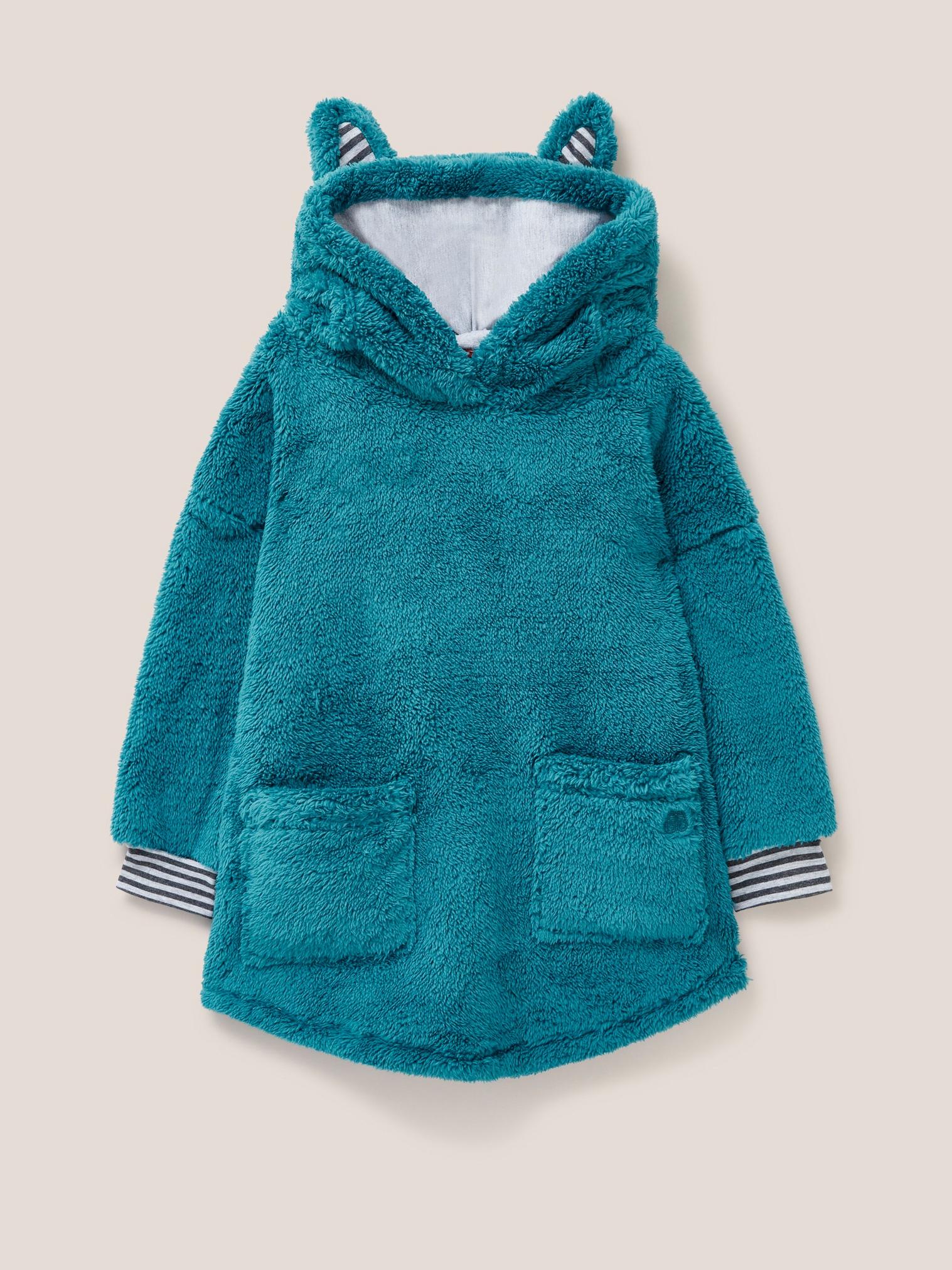 Cosy Hoodie in MID TEAL - FLAT FRONT