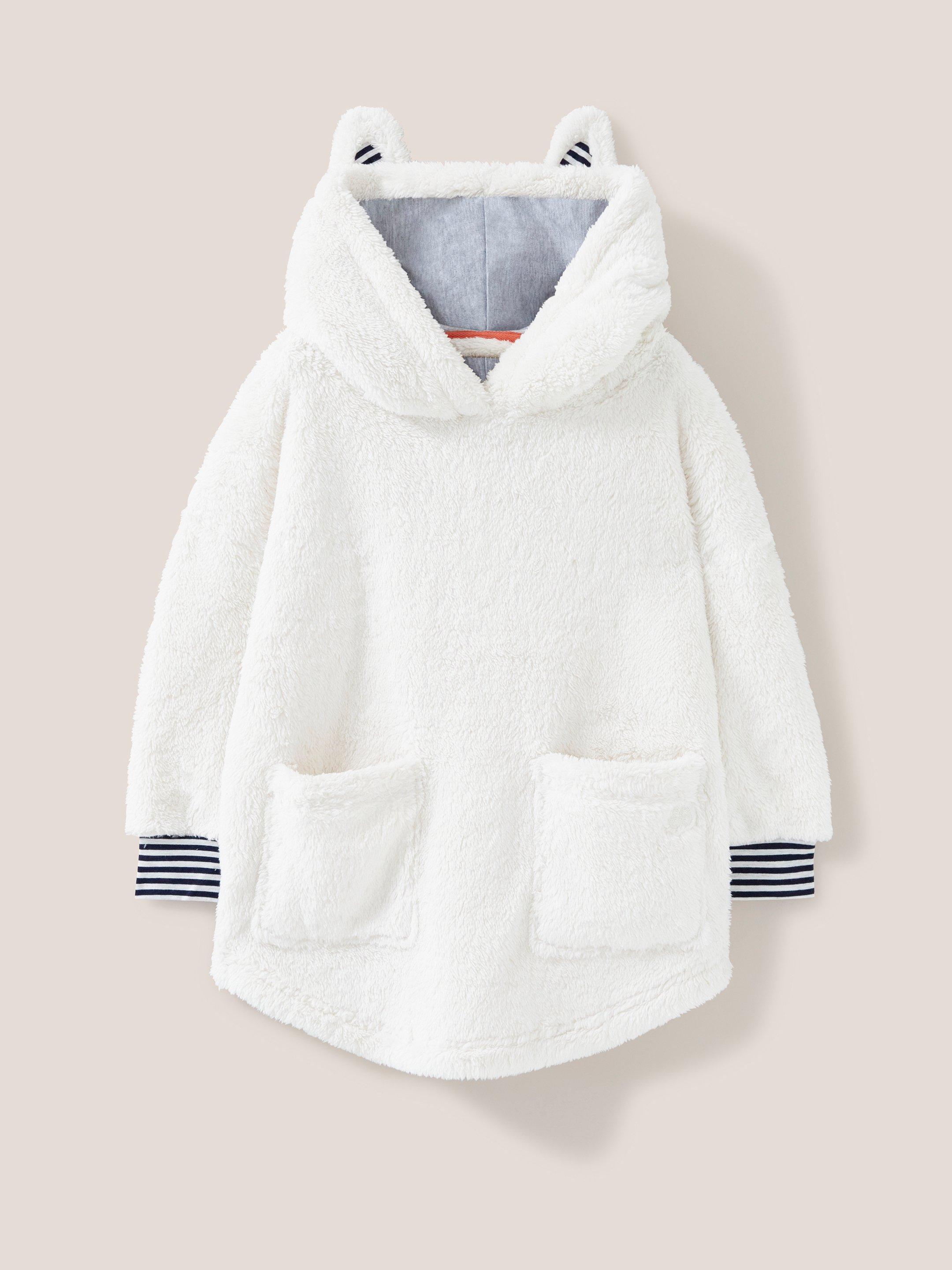 Cream/Ivory Textured Lightweight Pullover Hoodie