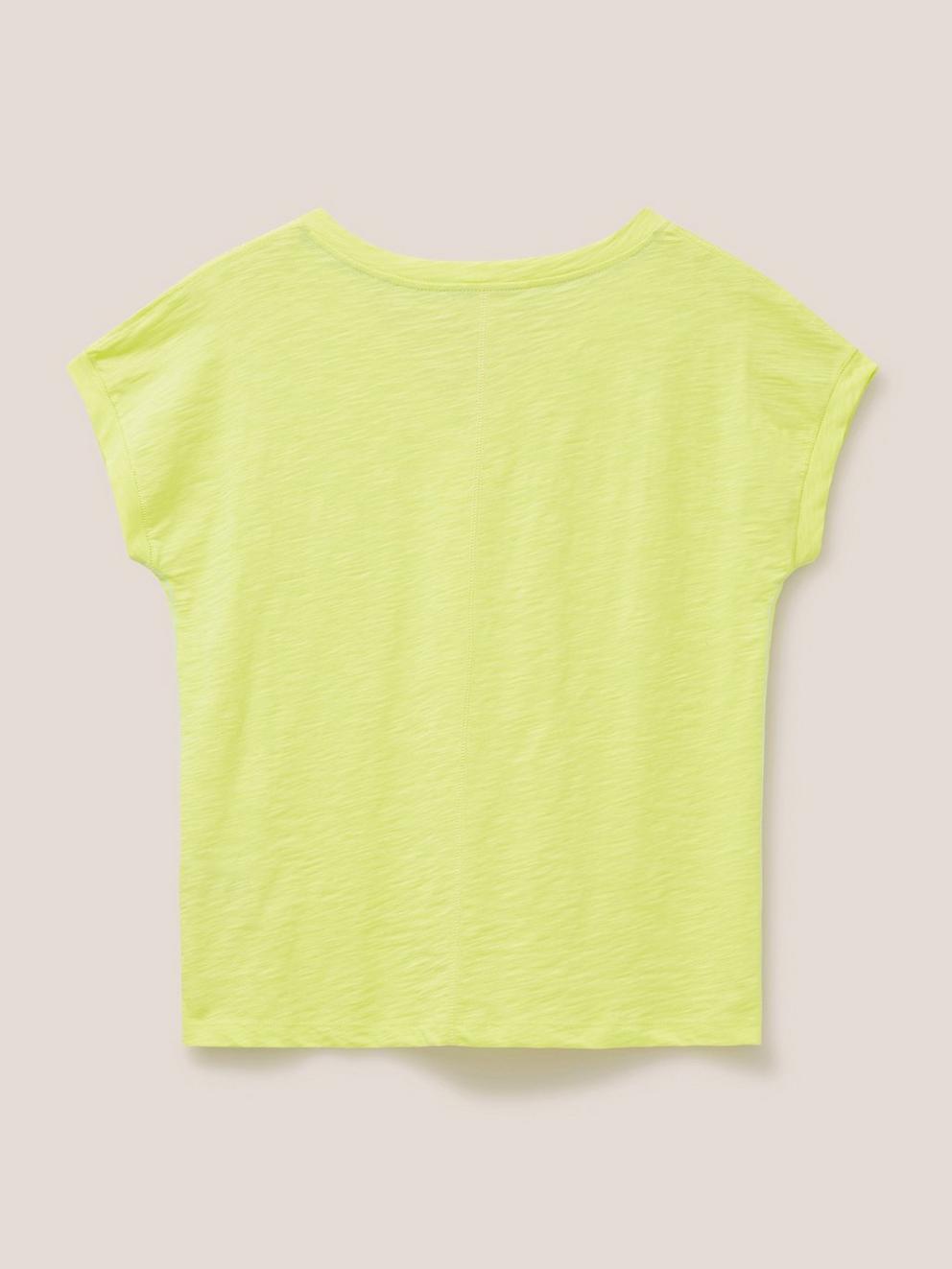 NELLY NOTCH NECK in LGT YELLOW - FLAT BACK