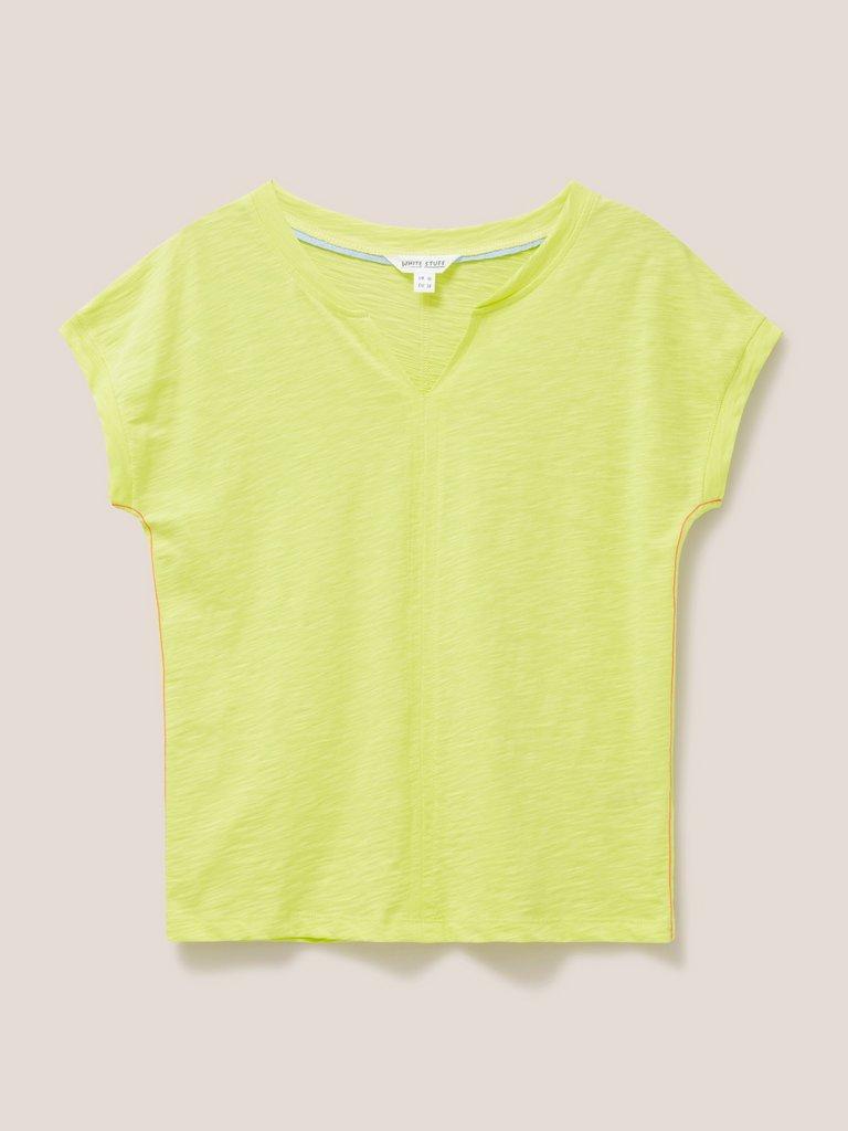 NELLY NOTCH NECK in LGT YELLOW - FLAT FRONT