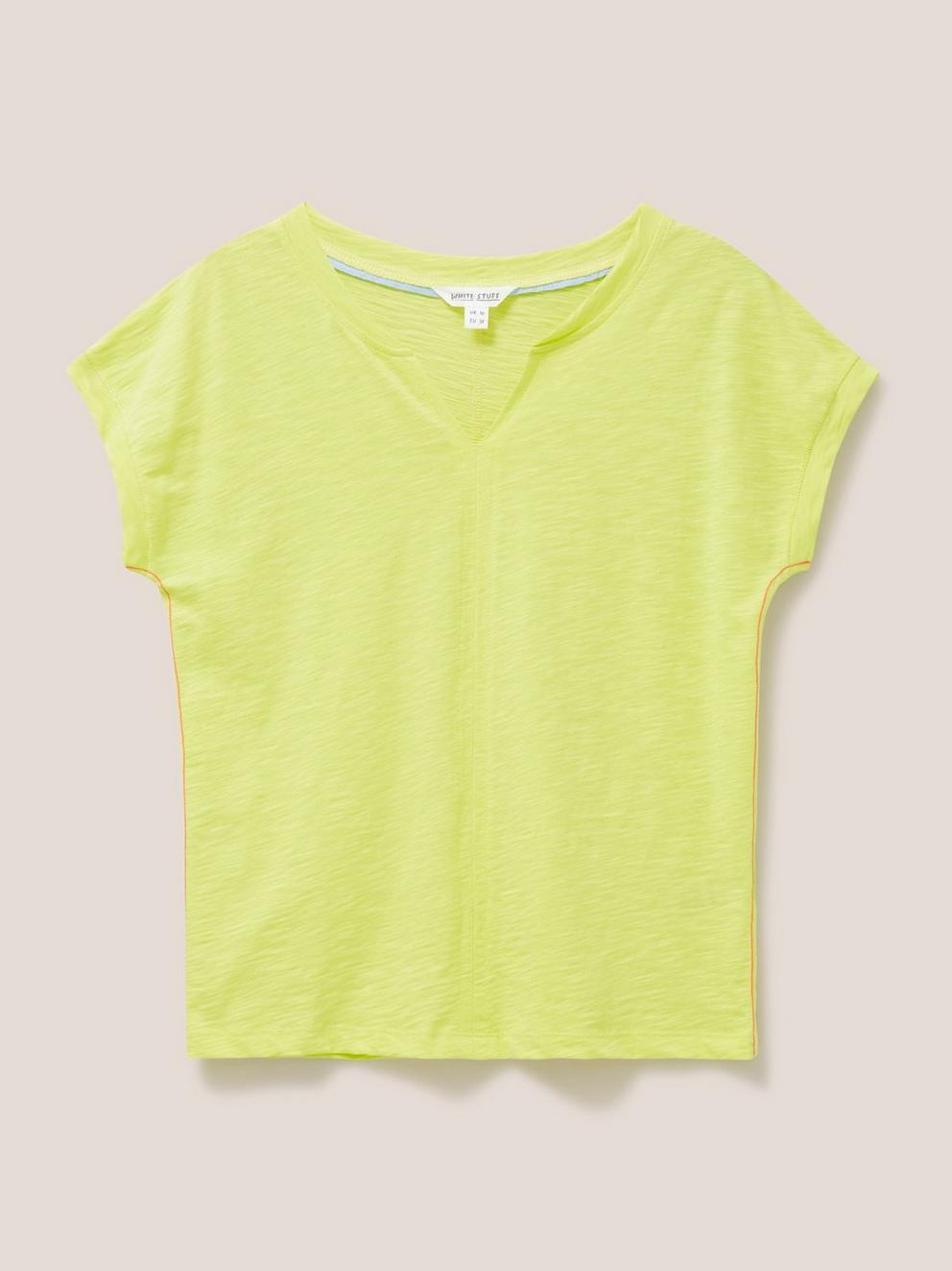 NELLY NOTCH NECK in LGT YELLOW - FLAT FRONT
