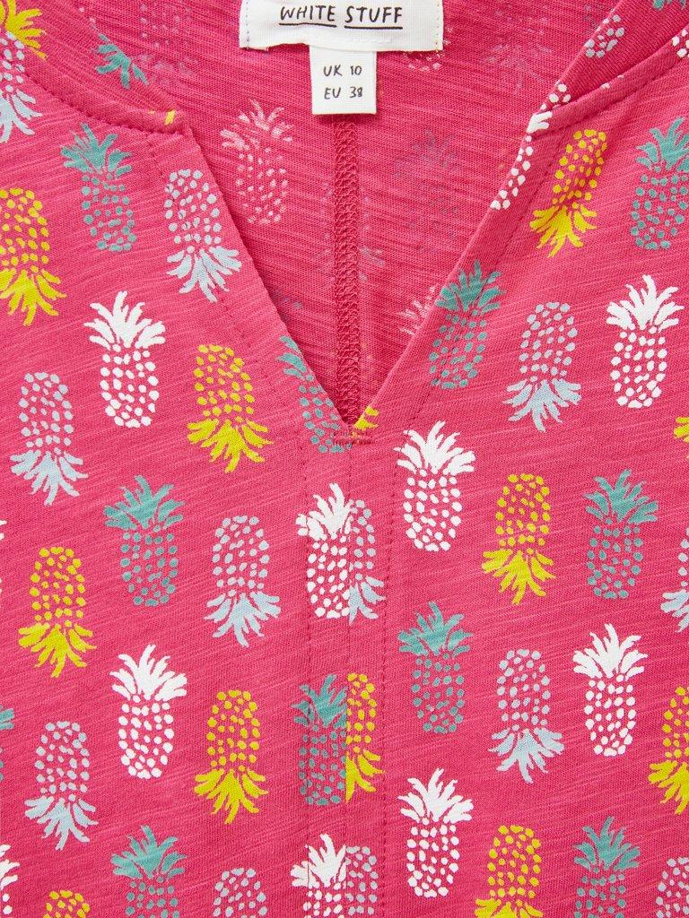 NELLY NOTCH NECK in PINK MLT - FLAT DETAIL