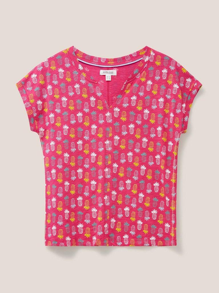 NELLY NOTCH NECK in PINK MLT - FLAT FRONT