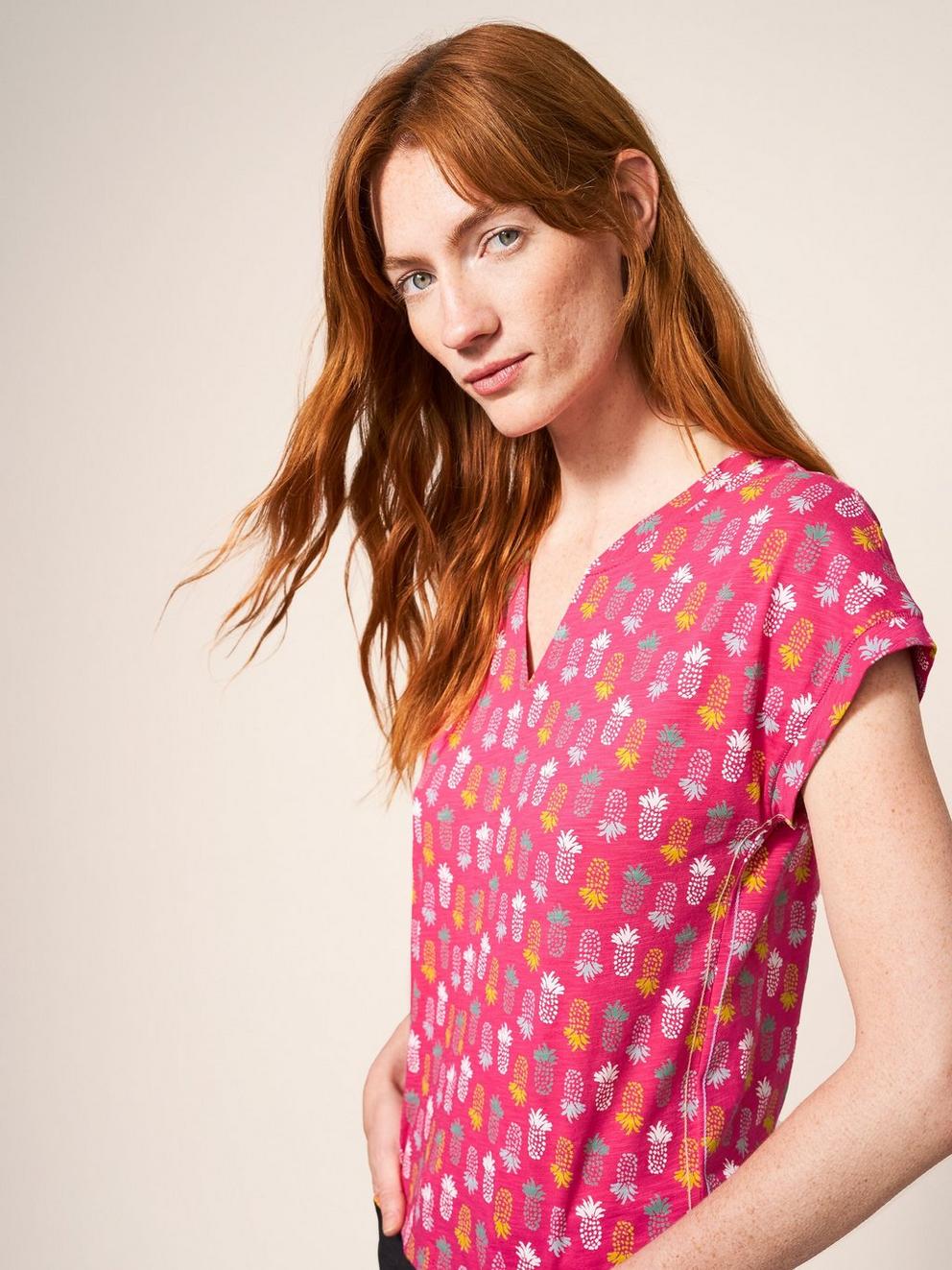NELLY NOTCH NECK in PINK MLT - LIFESTYLE