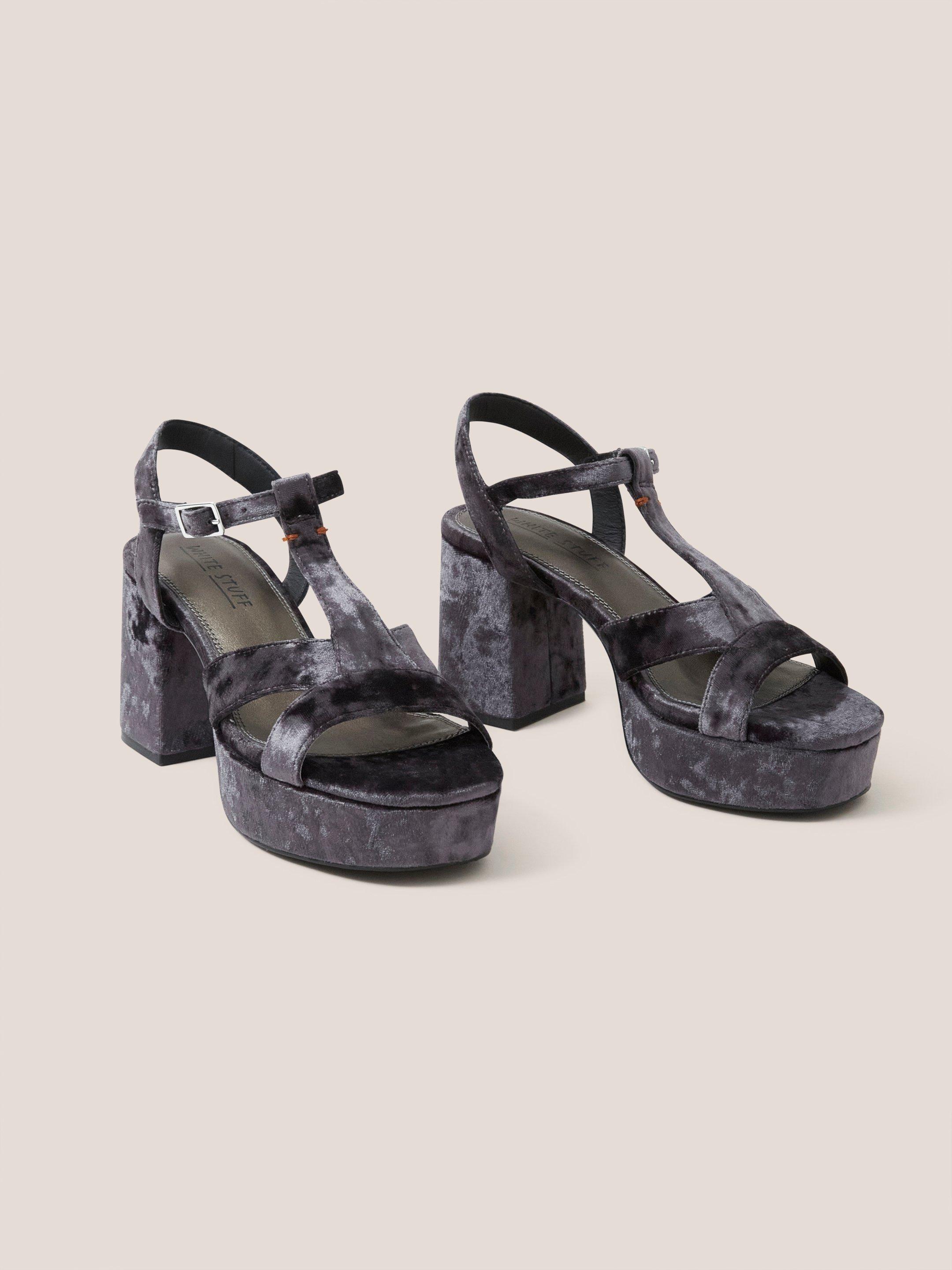 Grey on sale velvet heels