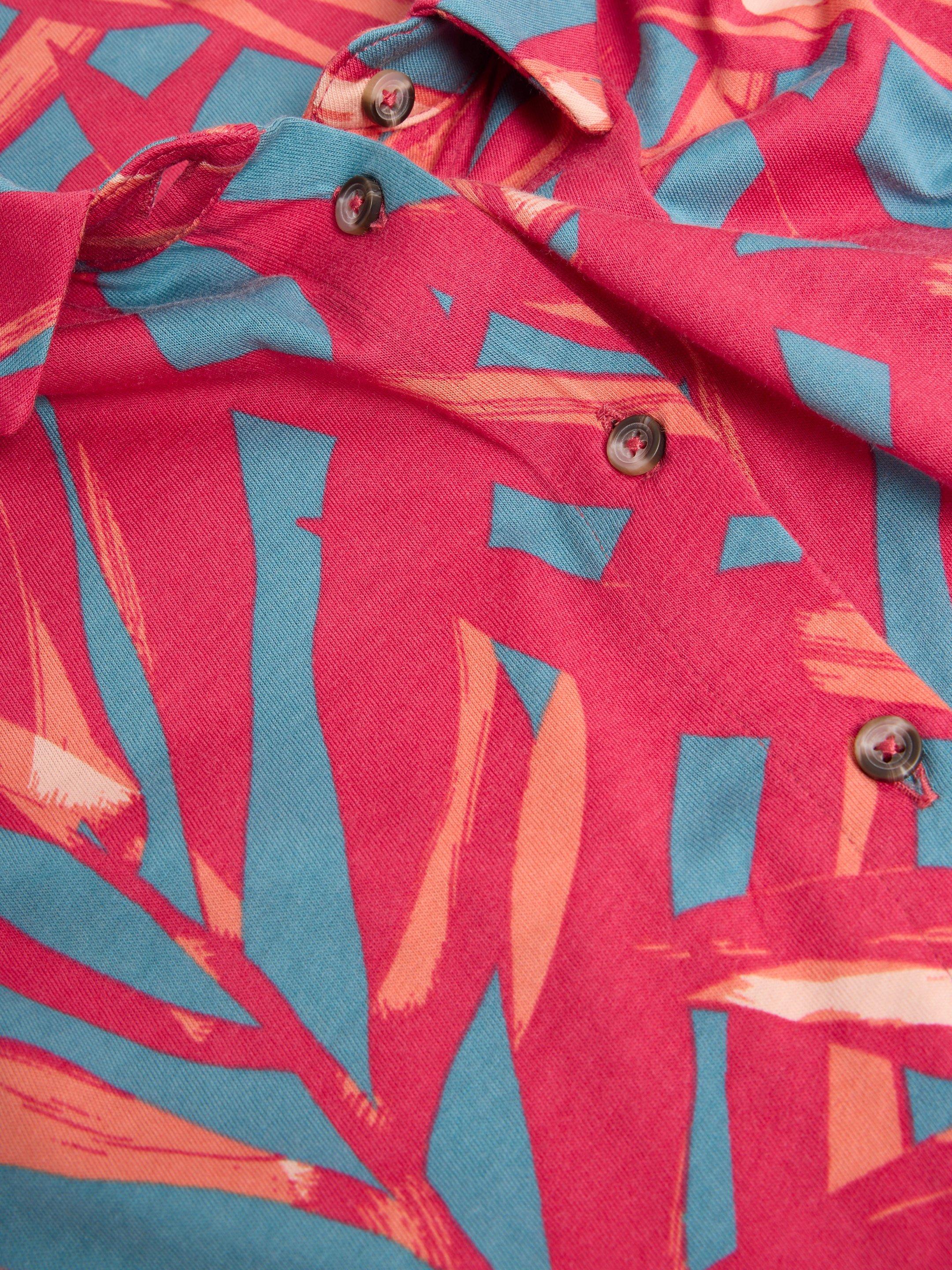 Rua Jersey Shirt Printed Dress in PINK MLT - FLAT DETAIL