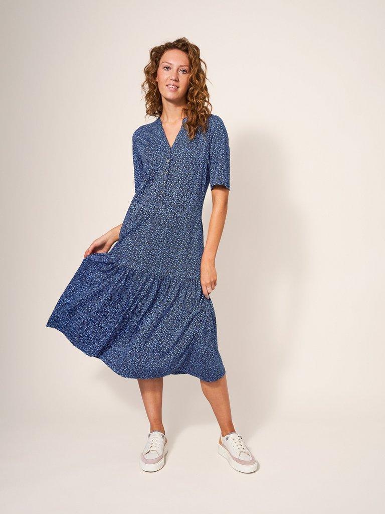 Sabina Dress in NAVY MULTI - LIFESTYLE