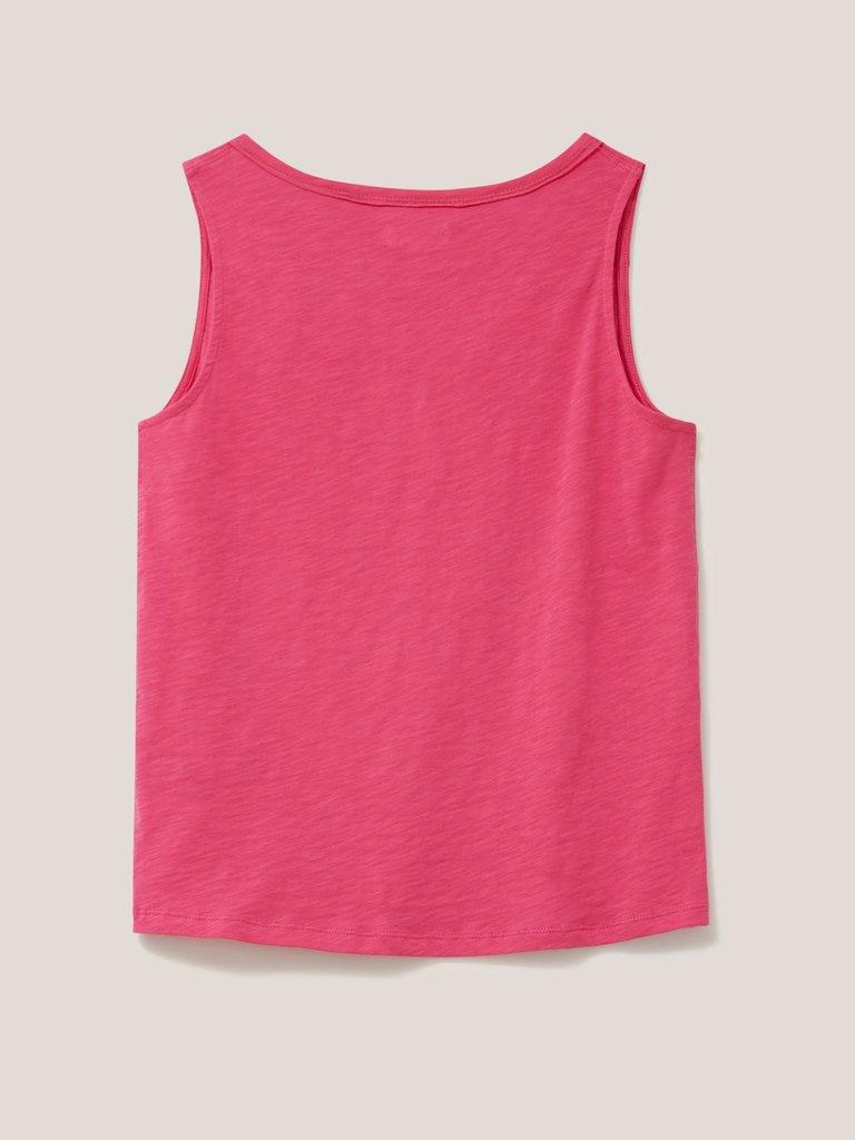 Laila Notch Neck Vest in BRIGHT PINK | White Stuff