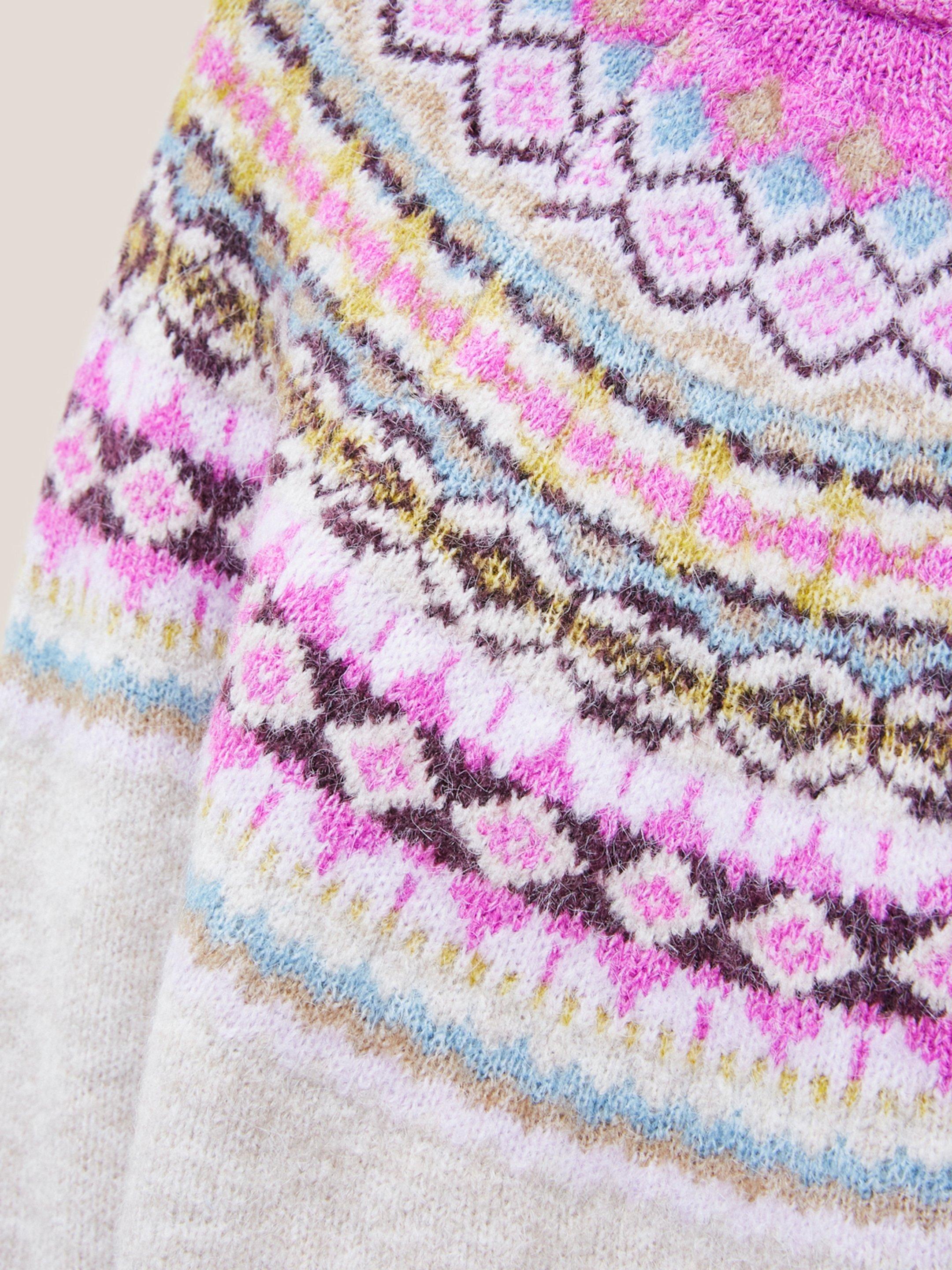 POPPY FAIRISLE JUMPER in WHITE MLT - FLAT DETAIL