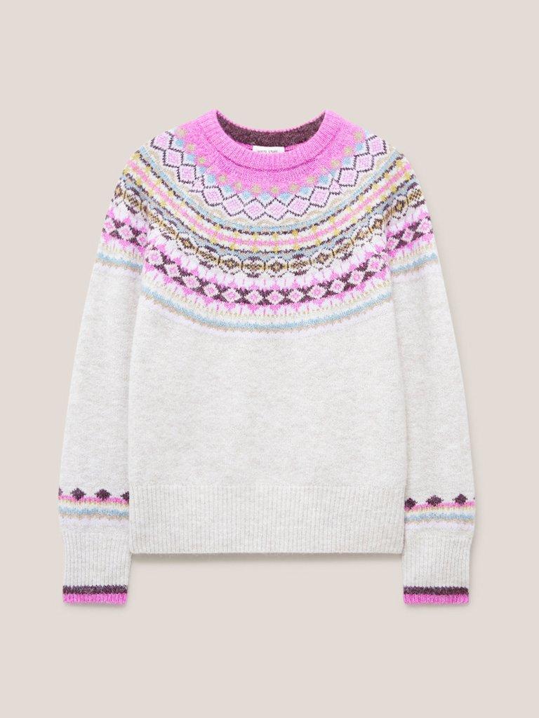 POPPY FAIRISLE JUMPER in WHITE MULTI | White Stuff