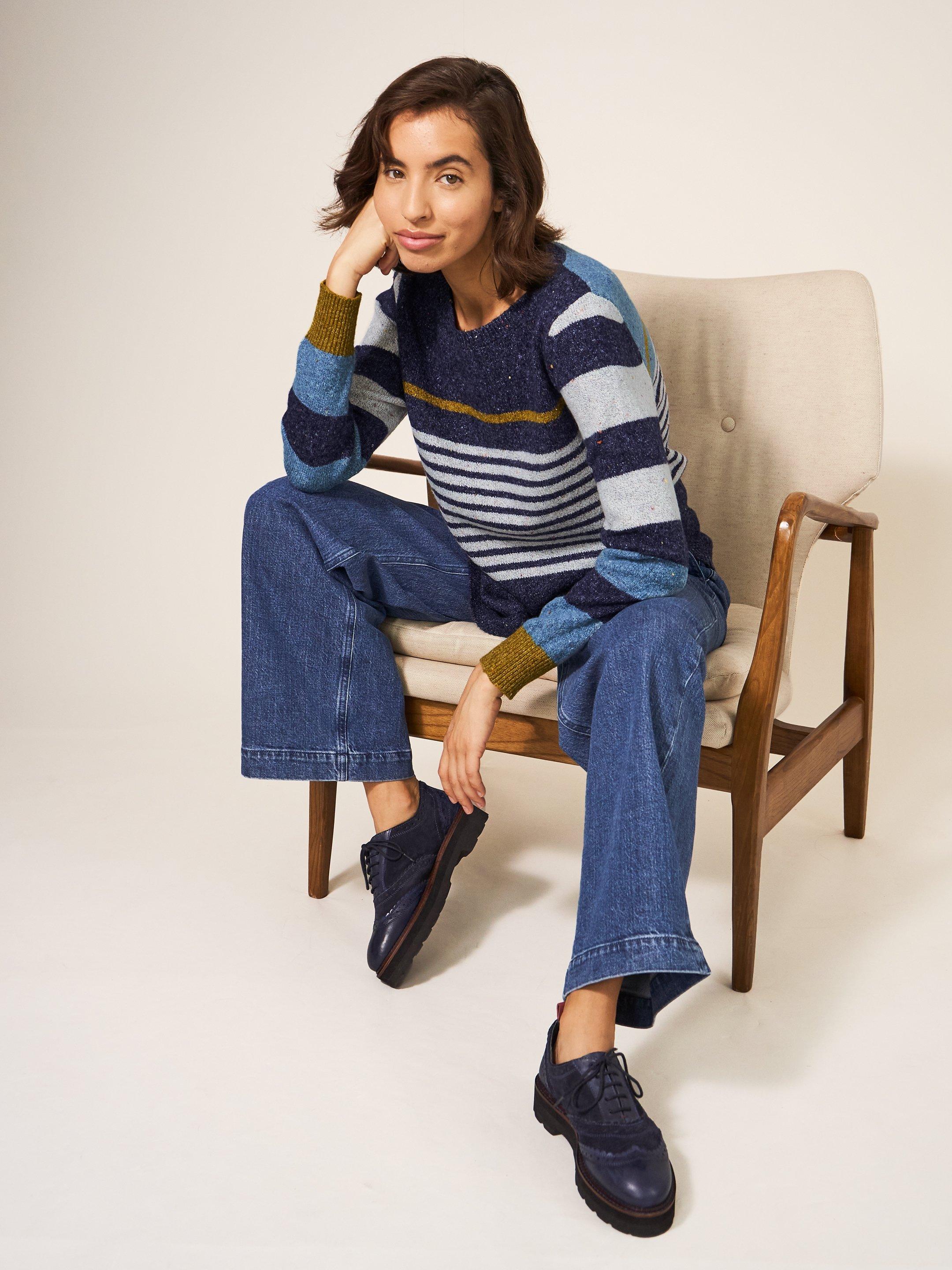 NATALIE NEP JUMPER in BLUE MLT - LIFESTYLE