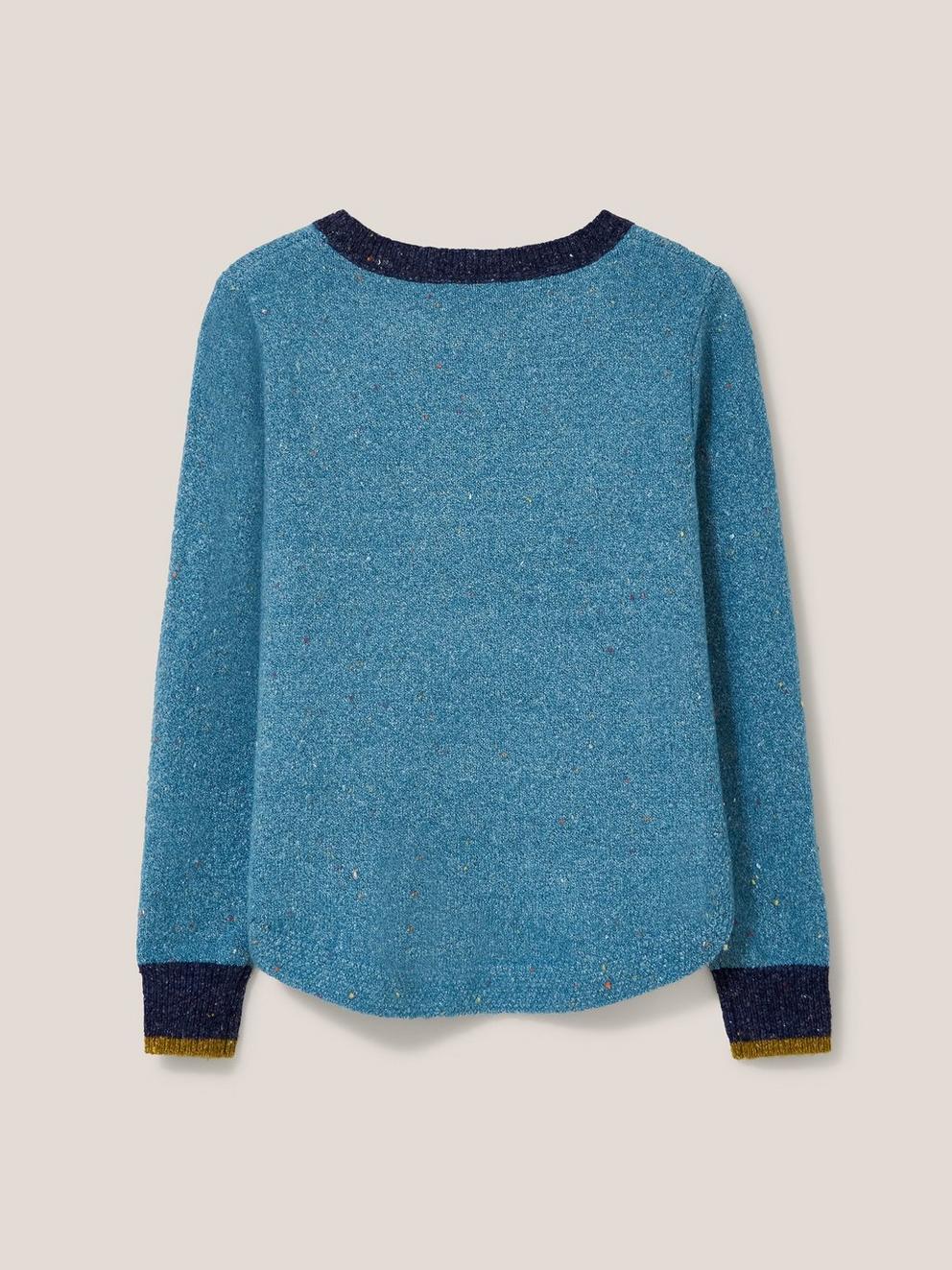 NATALIE NEP JUMPER in LGT BLUE - FLAT BACK