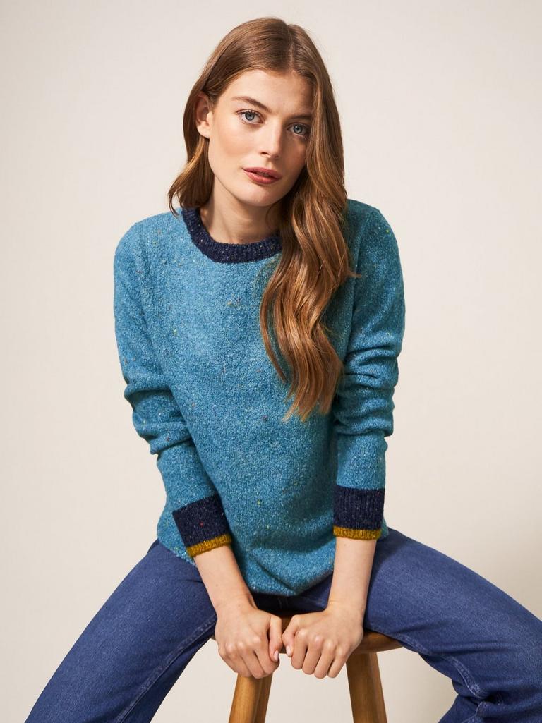 NATALIE NEP JUMPER in LIGHT BLUE | White Stuff