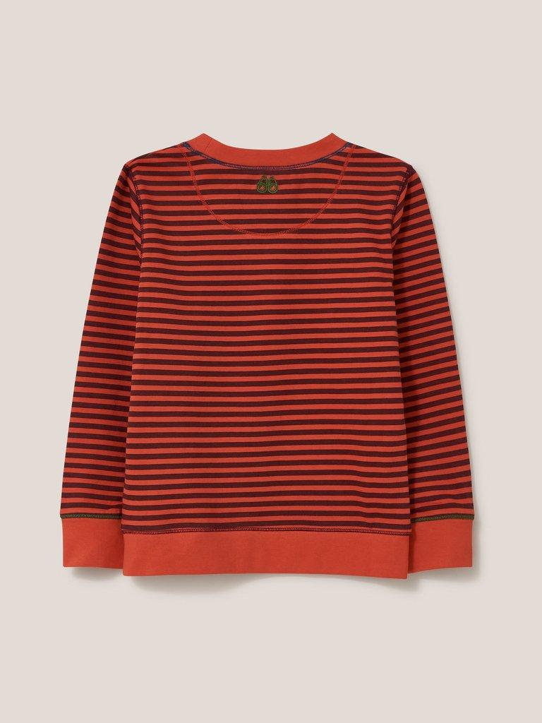 Betta Striped Sweat in RED MLT - FLAT BACK