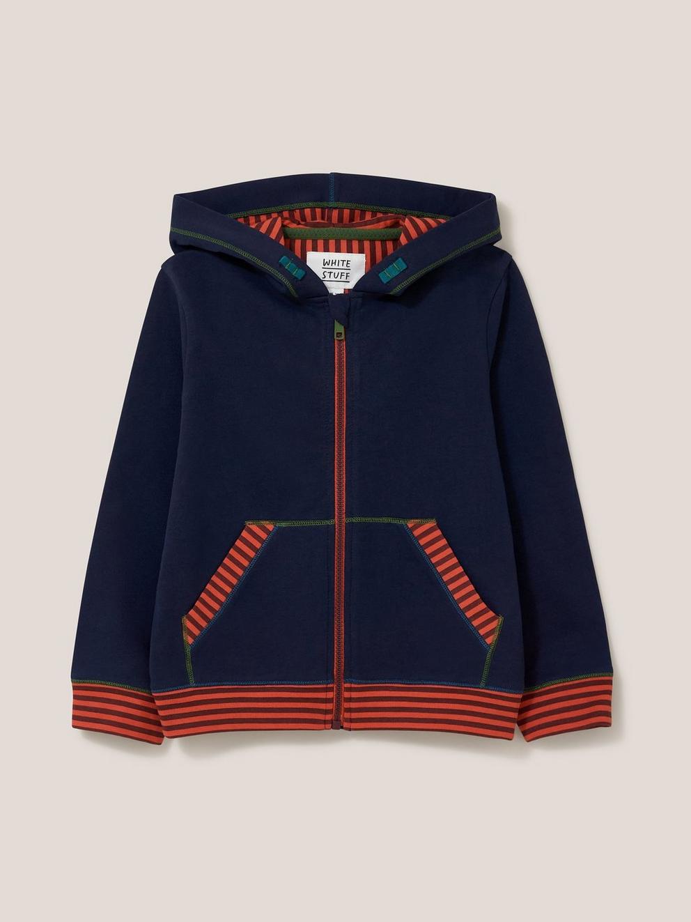 Frankie Hoodie in DARK NAVY - FLAT FRONT