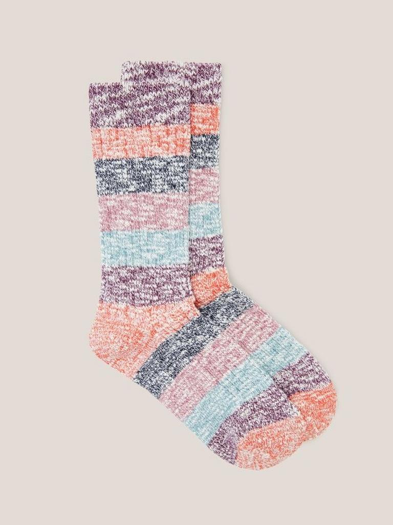 Stripe Socks in NAVY MULTI | White Stuff