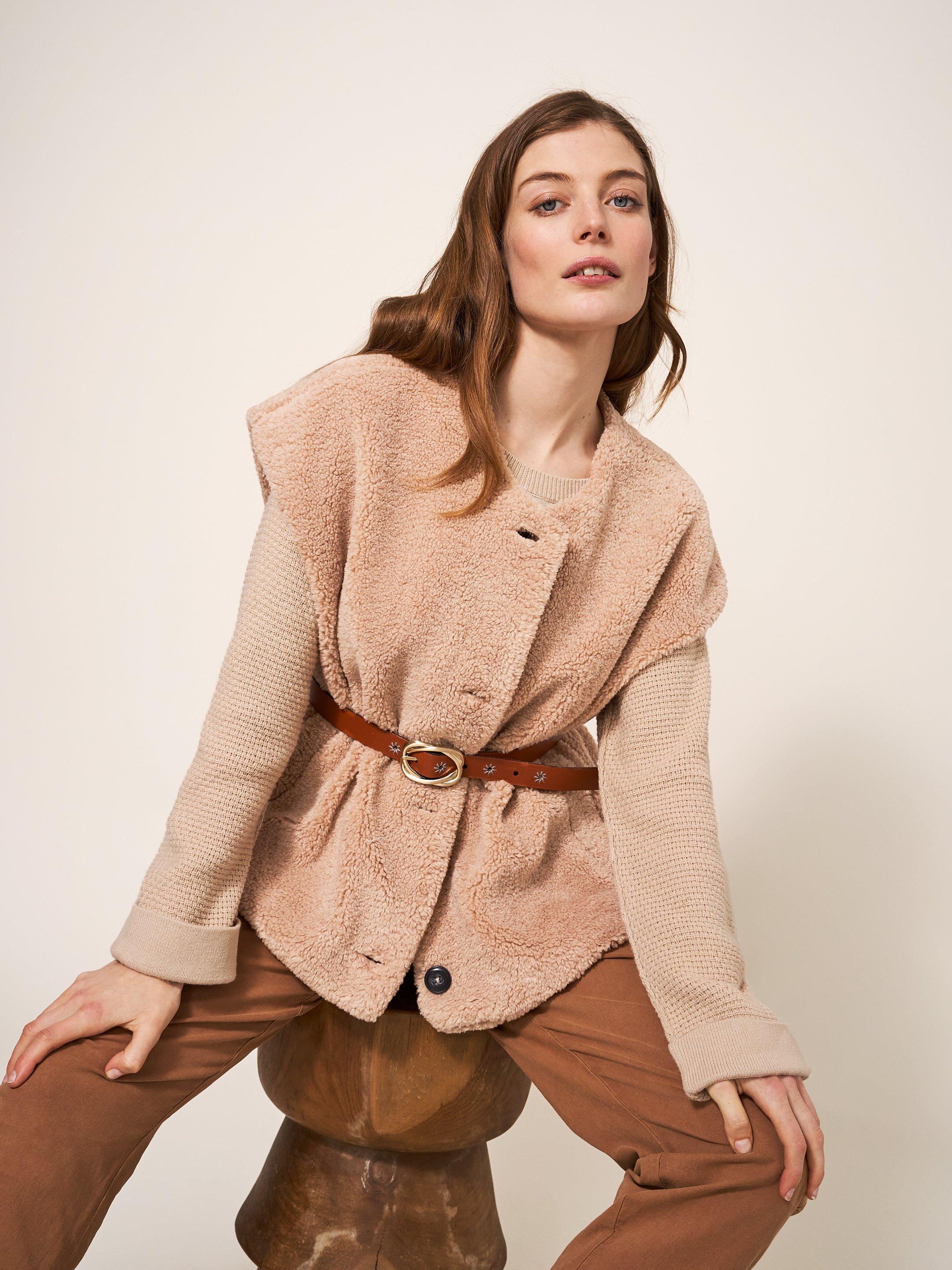 Sage Green Faux Borg Gilet
