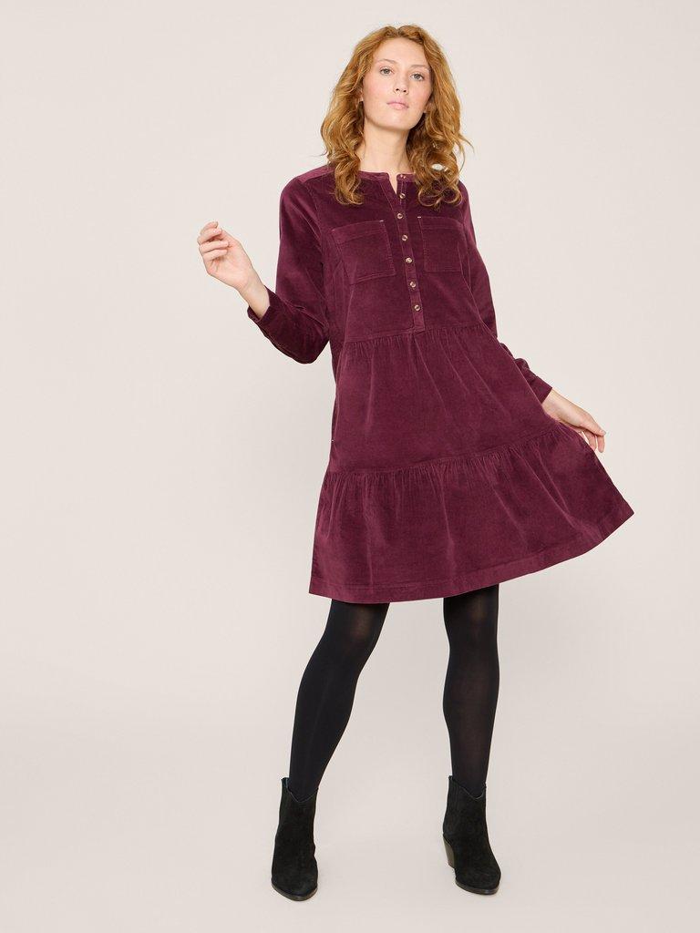 Long sleeve cord clearance dress