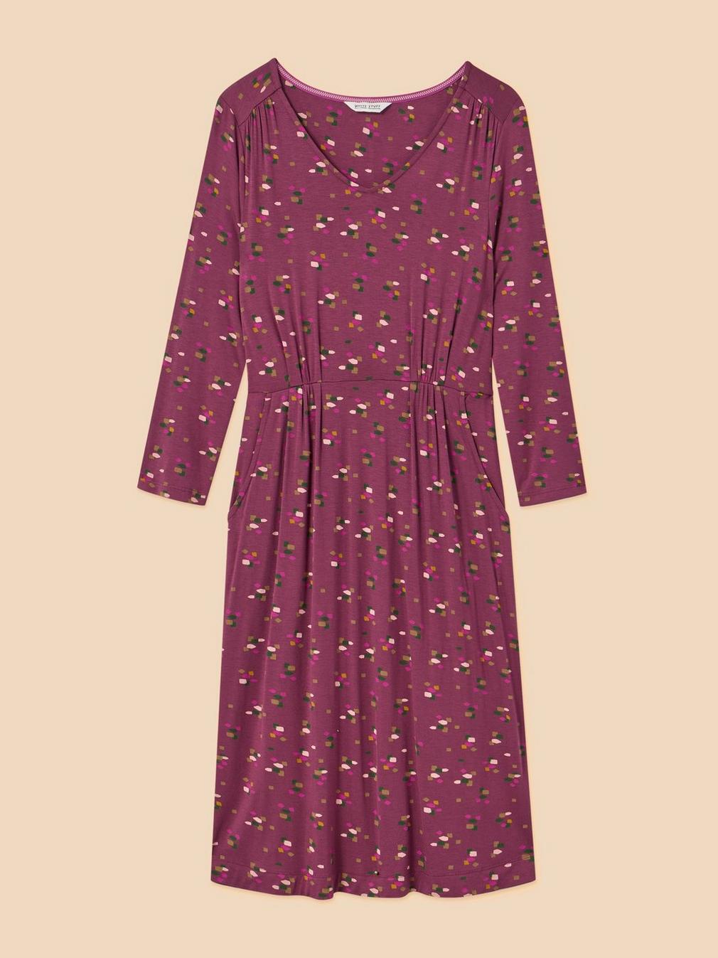 Tallie Midi Dress in PURPLE PR - FLAT FRONT