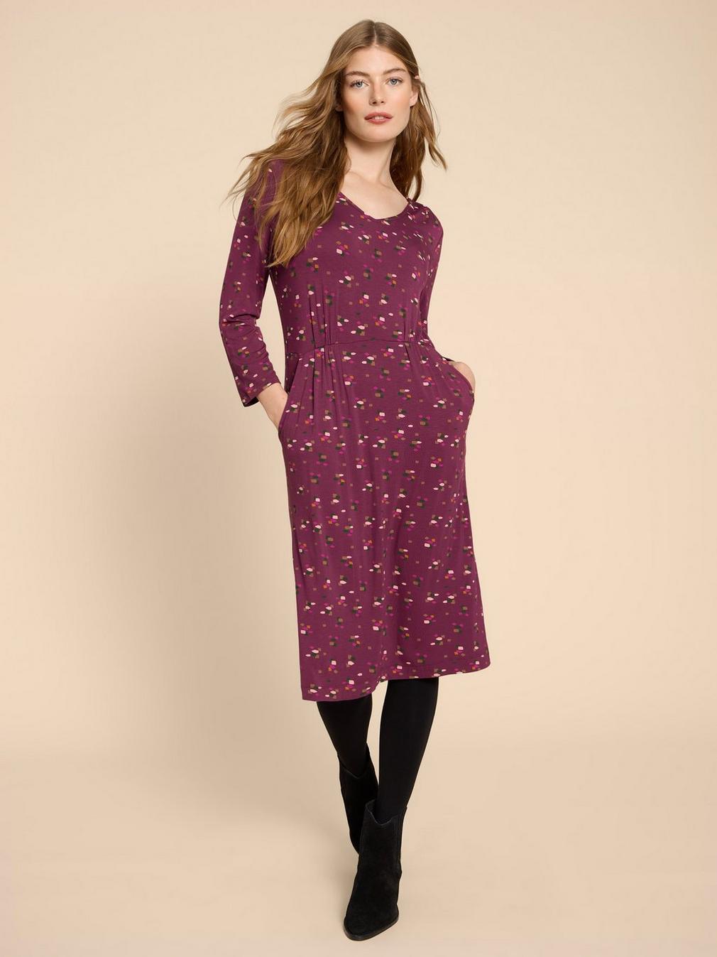 Tallie Midi Dress in PURPLE PR - LIFESTYLE
