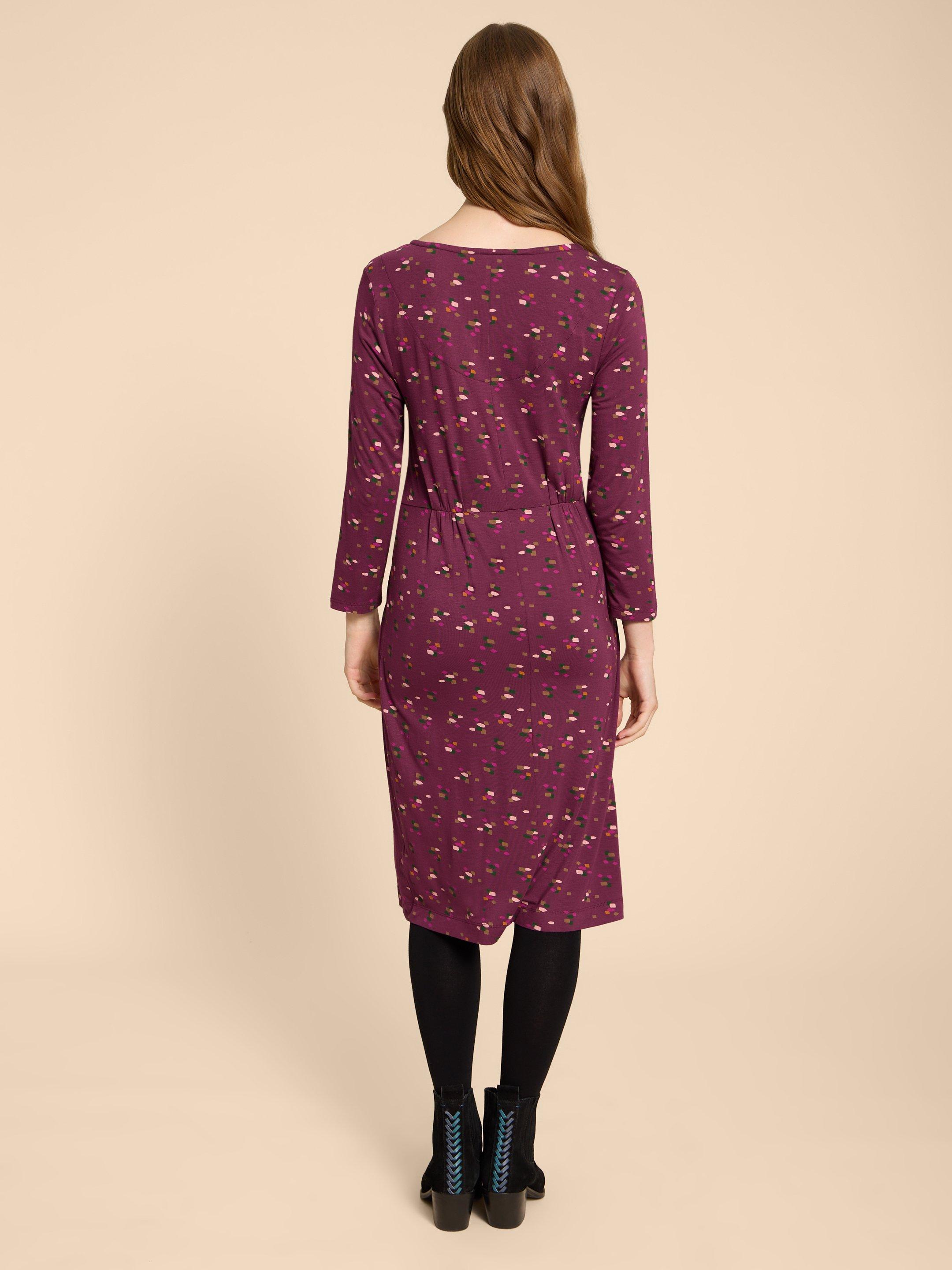 Tallie Midi Dress in PURPLE PR - MODEL BACK
