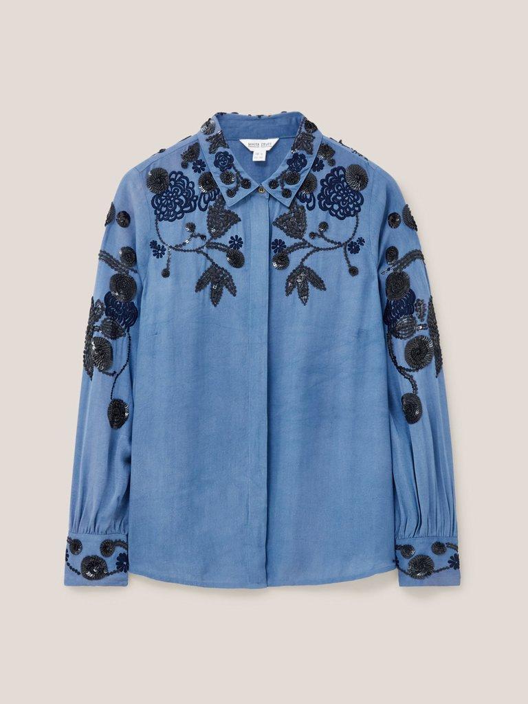 Arden Sequin Shirt in BLUE MLT - FLAT FRONT